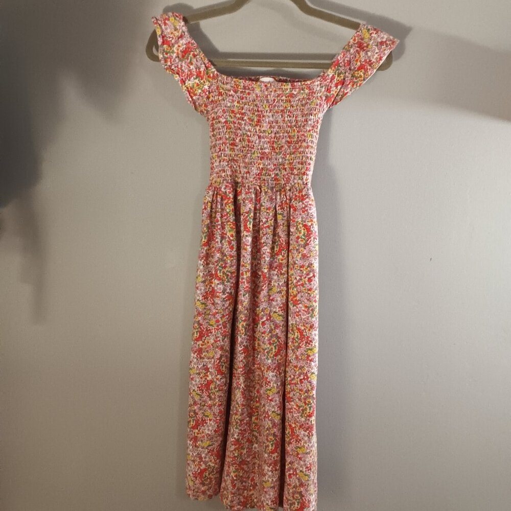 Floral warm color dress